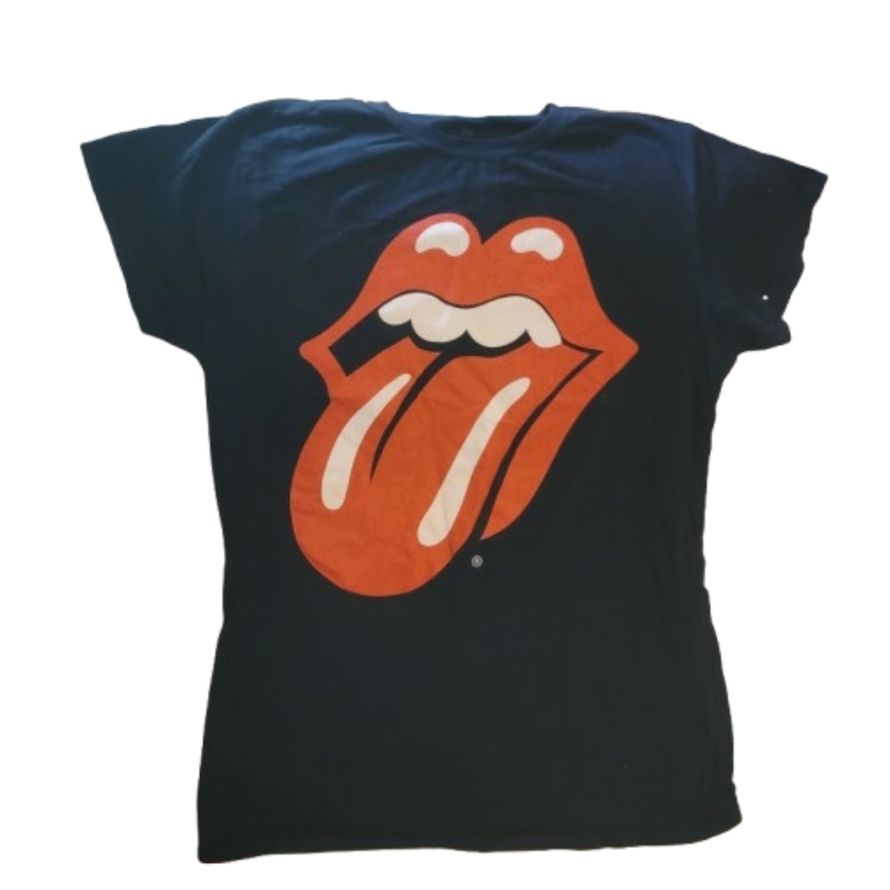 The Rolling Stones Kids Tee in Black with Orange Graphic XL